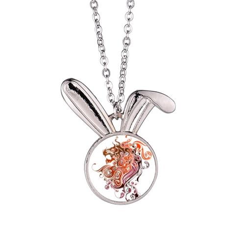 Halskette mit buntem Drachen-Anhänger, Kaninchen, Tierschmuck, Geschenk von Generisch