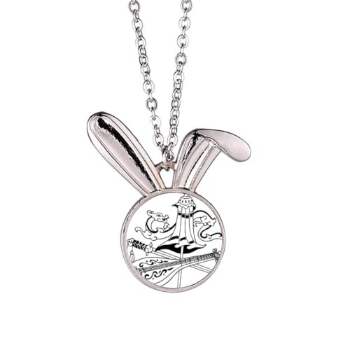 Halskette mit chinesischem Regenschirm, Drachen, Kaninchen, Tierschmuck, Geschenk Halskette mit chinesischem Regenschirm, Drachen, Kaninchen, Tierschmuck, Geschenk von Generisch