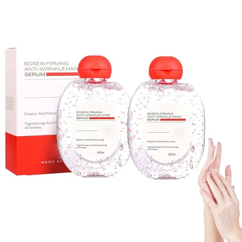 Hand Feuchtigkeitsessenz, Anti-Falten-Handcreme, Tiefenwirksame Feuchtigkeitspflege, Straffung und Glättung von Falten, Leicht und nicht klebrig, Rosenduft, Reisegröße, für trockene Hände (2PCS) von Generisch