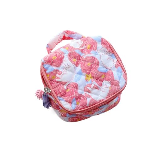 Hand-Kosmetiktasche für Damen, tragbarer Reise-Toilettenartikel-Organizer, Hautpflege-Aufbewahrung, Make-up-Tasche, Handtasche, Toilettenartikel-Organizer, rose Hand-Kosmetiktasche für Damen, tragbarer Reise-Toilettenartikel-Organizer, Hautpflege-Aufbewahrung, Make-up-Tasche, Handtasche, Toilettenartikel-Organizer, rose von Generisch