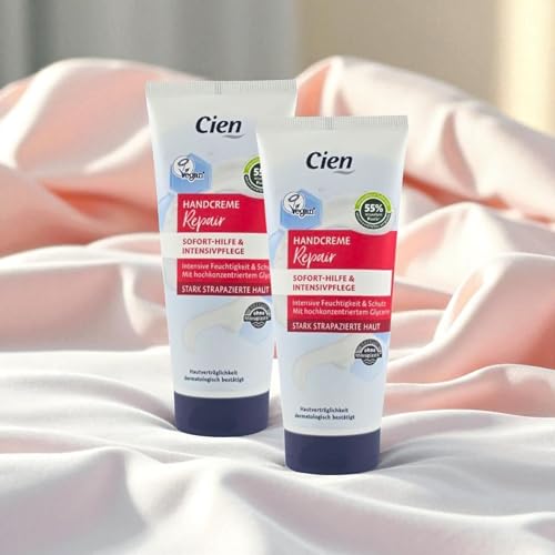 Handcreme Repair von Cien | Intensive Sofort-Hilfe für sehr trockene & strapazierte Hände | Handkonzentrat mit hochkonzentriertem Glycerin | Schützt & pflegt | Vegan | 100ml (2 er pack) von Generisch