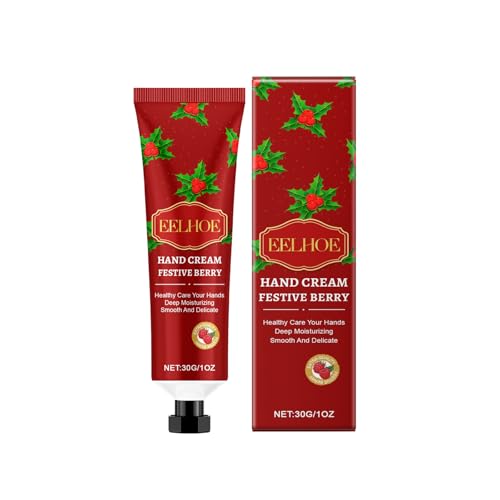 Handcreme Weihnachten Mini, Plant Fragrance Handpflegecreme für Trockene Rissige Hände, Weihnachtsgeschenke, Feuchtigkeitscreme Handcreme Frauen und Männer von Generisch