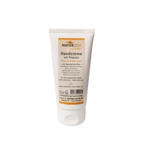 Handcreme mit Propolis und Bienenwachs für stark beanspruchte Hände, feuchtigkeitsspendend "Natürlich vom Imker" 75 ml von Generisch