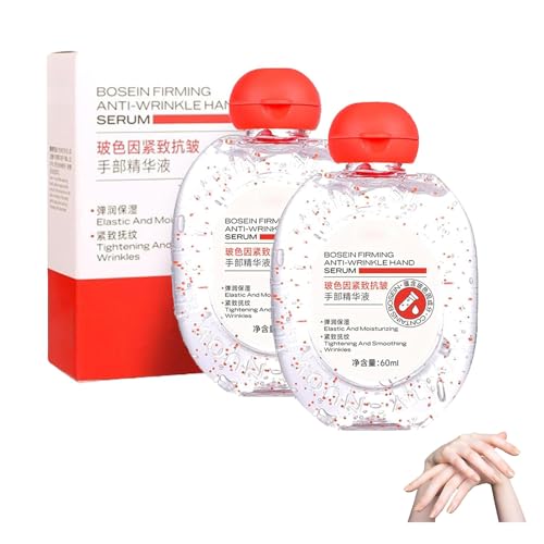 Handfeuchtigkeits-Essenz, 60 ml Anti-Falten-Hand-Serum, Handlotion, nicht fettbezogene, schnell absorbierende Feuchtigkeits- und Ernährung, für trockene, alternde, rissige Hände (2pcs) von Generisch