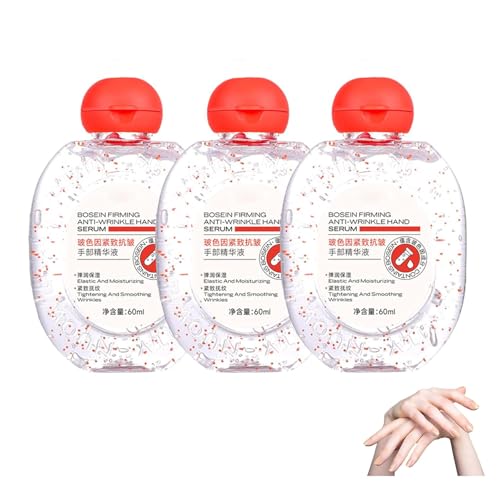Handfeuchtigkeits-Essenz, 60 ml Anti-Falten-Hand-Serum, Handlotion, nicht fettbezogene, schnell absorbierende Feuchtigkeits- und Ernährung, für trockene, alternde, rissige Hände (3pcs) von Generisch