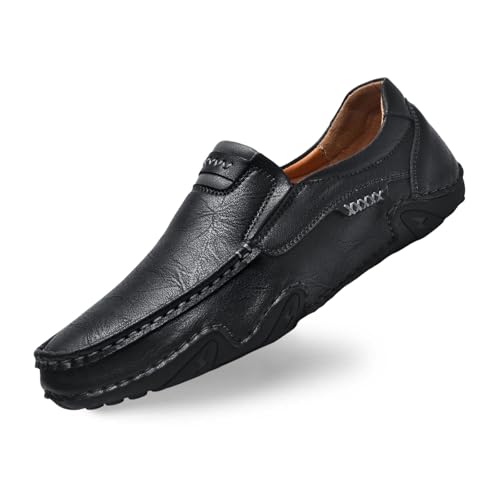 Handgefertigt Herren-Mokassins Aus Leder, Zum Reinschlüpfen Lässig Business-Schuhe Leicht Atmungsaktiv Herren-Loafer Handgefertigt Herren-Mokassins Aus Leder, Zum Reinschlüpfen Lässig Business-Schuhe Leicht Atmungsaktiv Herren-Loafer von Generisch