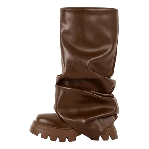 Handgefertigte Damen-Stiefel mit spitzem Zehenbereich und einzigartigem hohem Absatz für ein modernes schickes Mode-Statement, Cd230693i, 42.5 EU von Generisch