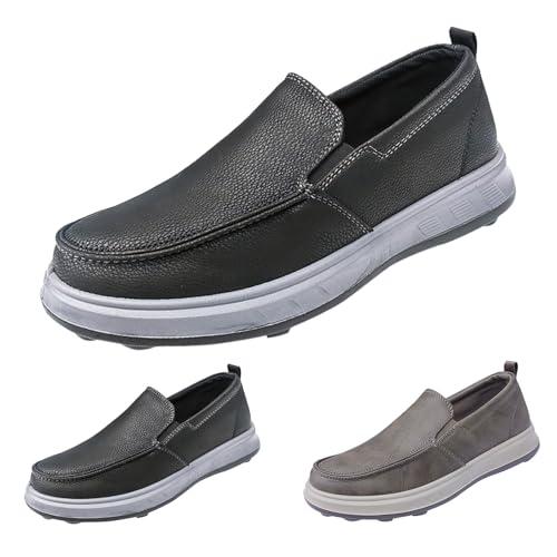Handgefertigte Lederschuhe Herren Slip-On Sneaker MäNner Halbschuhe Leder Sportschuhe Ohne SchnüRsenkel Loafer Fahrschuhe Freizeitschuhe LäSsige Vintage Turnschuhe Outdoor Wasserdicht Walkingschuhe Handgefertigte Lederschuhe Herren Slip-On Sneaker MäNner Halbschuhe Leder Sportschuhe Ohne SchnüRsenkel Loafer Fahrschuhe Freizeitschuhe LäSsige Vintage Turnschuhe Outdoor Wasserdicht Walkingschuhe von Generisch