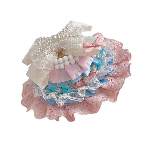 Handgefertigte Lolita Perle & Spitze Haarspange Elegante Bowknot Kopfschmuck für Frauen Perfekt für Hochzeiten, Partys, Cosplay und Vintage Stil von Generisch