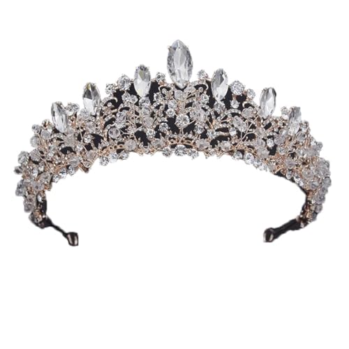 Handgefertigte Tiaras für Damen, Hochzeitskrone, Brautschmuck, Brautschmuck, Kopfschmuck, Zubehör, Strasssteine von Generisch