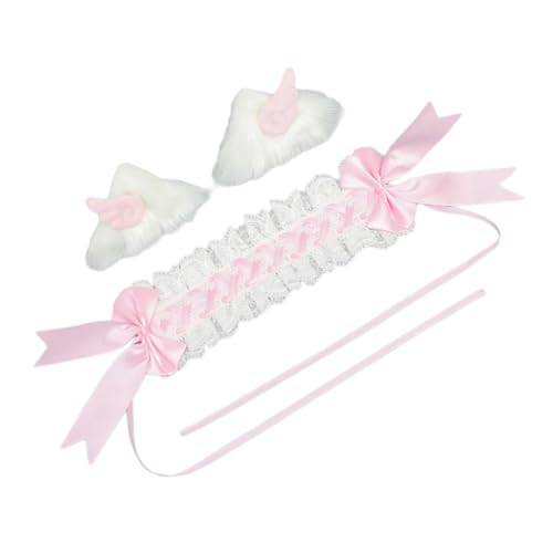 Handgefertigtes Tierohr-Stirnband mit Haarspange, Anime-Katzen-Haarband, Maskeraden, Kostüm-Zubehör, Kopfschmuck für Teenager von Generisch