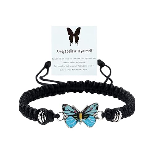 Handgewebtes Paar Schmetterling Armband Armband männlich und weiblich Geburtstag Schmuck Multi-Piercing-Ohrring-Set, Einheitsgröße, Baumwolle, Kein edelstein Handgewebtes Paar Schmetterling Armband Armband männlich und weiblich Geburtstag Schmuck Multi-Piercing-Ohrring-Set, Einheitsgröße, Baumwolle, Kein edelstein von Generisch