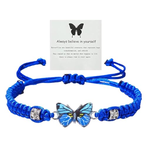 Handgewebtes Paar Schmetterling Armband Armband männlich und weiblich Geburtstag Schmuck Multi-Piercing-Ohrring-Set, Einheitsgröße, Baumwolle, Kein edelstein Handgewebtes Paar Schmetterling Armband Armband männlich und weiblich Geburtstag Schmuck Multi-Piercing-Ohrring-Set, Einheitsgröße, Baumwolle, Kein edelstein von Generisch