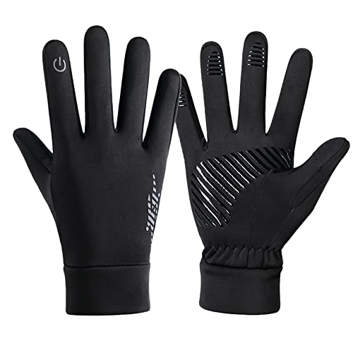 Handschuhe Herren, Fahrradhandschuhe Herren Warme Motorradhandschuhe Winddicht Winterhandschuhe mit Touchfunktion Reithandschuhe Unisex Winter Thermohandschuhe Rutschfest Sandhandschuhe Laufhandschuhe von Generisch