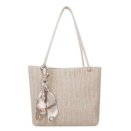-Handtasche, einzelne Schulter-Unterarmtasche, lässige mit großer Kapazität A 70 Taschen (White, One Size) von Generisch