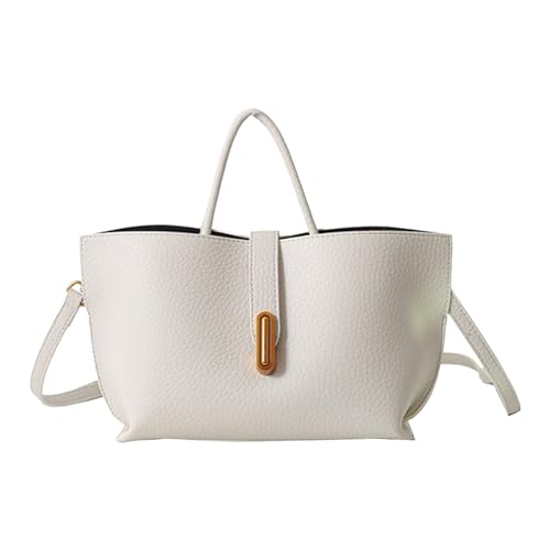 Handtasche Grün Schultertasche Damen Mittelgroß Taschen Organizer Damen Retro 2025 Schulter Umhängetasche Große Kapazität Hand Einkaufstasche Zwei Taschen Laptop (White,One Size) von Generisch