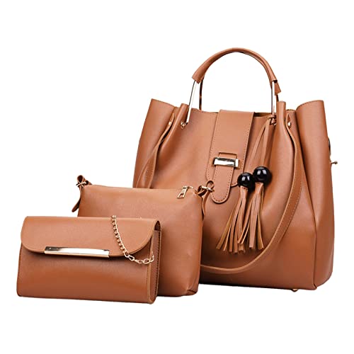 Handtasche Mittelgroß Damentaschen Umhängetasche Handtasche Damen Schule Umhängetasche Groß Upgrade 3 Teiliges Set ä Handtaschen Brieftasche Tragetasche Ä Top Satchel Taschen Herren mit Brot Boxen von Generisch