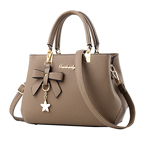 Handtasche Schwarz Große Umhängetasche Damen Handtasche Schwarz Gold Umhängetasche Damen Groß Bag Handtaschen Geldbörse Satchel Schultertasche Ledertasche für Taschen Set mit Geldbörse von Generisch