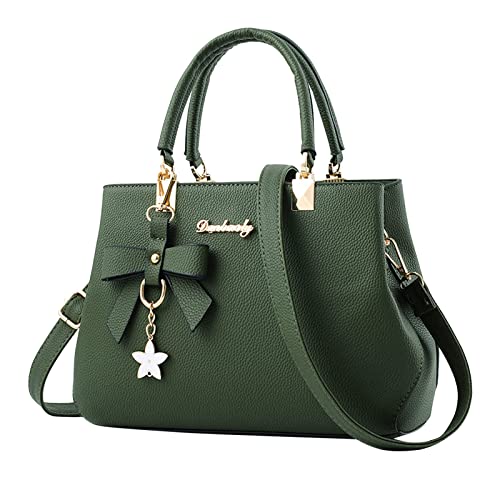 Handtasche Schwarz Große Umhängetasche Damen Handtasche Schwarz Gold Umhängetasche Damen Groß Bag Handtaschen Geldbörse Satchel Schultertasche Ledertasche für Taschen Set mit Geldbörse von Generisch