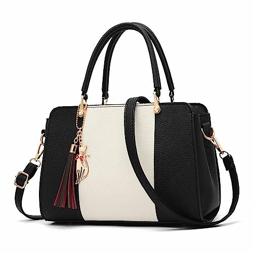 Handtaschen für Damen, Leder, Crossbody-Taschen, Damen-Umhängetasche, große Kapazität, Handtaschen für Damen, stilvolle Umhängetaschen für den täglichen Gebrauch und die Arbeit, Schwarz , von Generisch