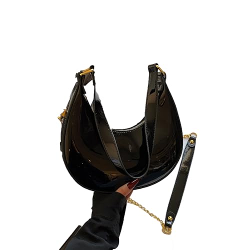 Handy Taschen Umhängen Umhängetaschen für Damen, süße Tragetasche, Handtasche unter dem Arm, Clutch mit Reißverschluss Maxi M Taschen (Black, One Size) von Generisch