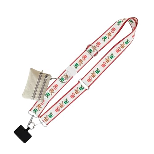 Handygurt Mit Reißverschlusstasche, Clip-and-Go-Gurt Weihnachte Für Handy Mit Geldbörse Zum Umhängen, Weihnachten Handykette Mit Tasche, Verstellbarer Handy Band Zum Umhängen von Generisch
