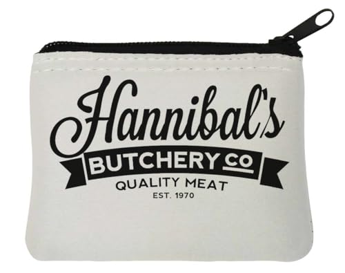 Hannibal's Butchery Geldbörse aus Neopren, hochwertig, 10 x 11 cm, Weiß Hannibal's Butchery Geldbörse aus Neopren, hochwertig, 10 x 11 cm, Weiß von Generisch