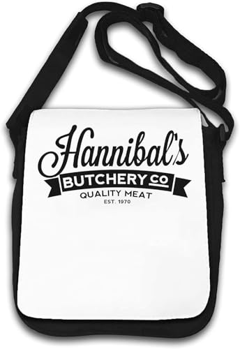 Hannibal's Butchery Quality Meat Schultertasche weiß von Generisch