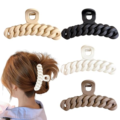 Harzhaarklaue für Frauen, stilvolle Haare Barrettes,Verdrehte Harzhaarklaue - 4x elegante Haarnadel, stilvolle Accessoires für Frauen zum Sammeln, Dating, Reisen von Generisch