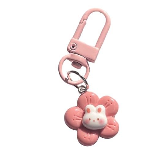 Hasen-Charm-Schlüsselanhänger, Süßer Rex-Kaninchen-Schlüsselanhänger Aus Harz, Süßer Blumen-Karotten-Kaninchen-Schlüsselanhänger, Süßes Mädchen, Freundin, Geschenk, Schulranzen-Anhänger, Hasen-Schlüss von Generisch