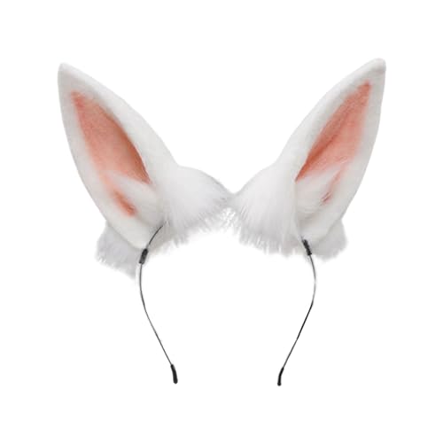 Hasenohren Haarreif, Hasenkostüm Damen, Hasenkostüm Erwachsene, 1 Stück Hase Ohren Haarbänder für Damen,Ostern Geschenke Karneval Ostern Party Kinder Erwachsene (A1-White) von Generisch