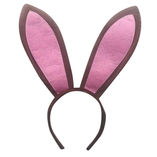 Hasenohren Haarreif, Hasenkostüm Damen, Hasenkostüm Erwachsene, 1 Stück Hase Ohren Haarbänder für Damen,Ostern Geschenke Karneval Ostern Party Kinder Erwachsene (A5-Coffee) von Generisch