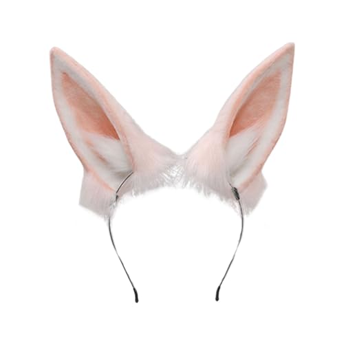 Hasenohren Stirnband Haarband Damen Stirnbänder Ostern Haarreif Haarreifen Haarschmuck für Fasching Karneval Kostüm Zubehör für Kinder und Erwachsene Karneval Halloween Fasching (B1-Pink) von Generisch