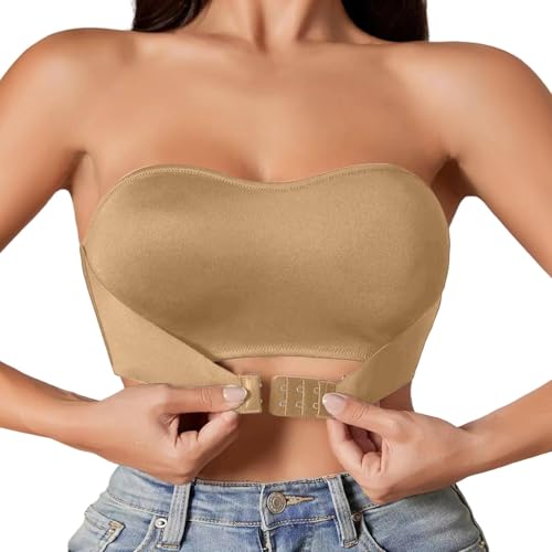 Generisch Hatme BH Trägerloser BH Push Up ohne Bügel Bandeau Top Damen Bralette Nahtloser BH Tube Top Push-up von Generisch