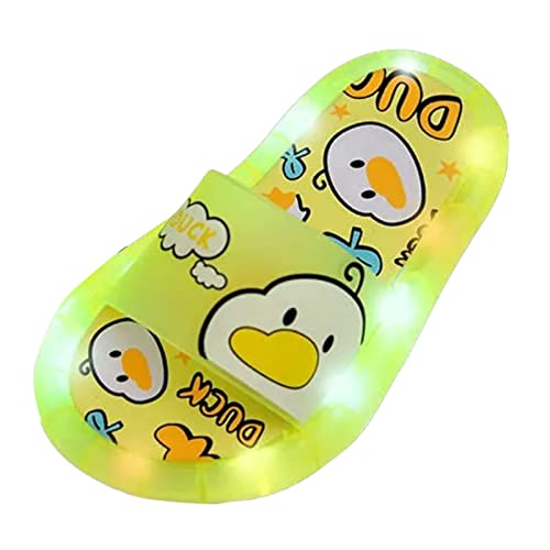 Hausschuhe Blinklichter niedliche Baby-Tier-Karikatur Indoor- und Outdoor-Heimsandalen Kinderschuh Hausschuh (Green, 28 Little Child) von Generisch