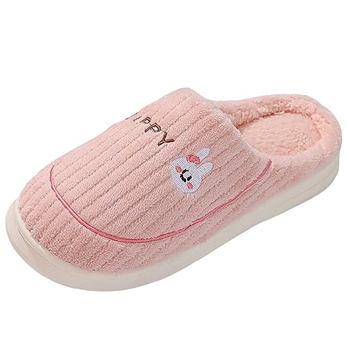 Hausschuhe Damen/Kinder Winter Damenschuhe, dicke Sohle, Heimtextilien, All-Inclusive-Absatz, Baumwollhausschuhe, modische, bequeme weiche Sohle, warme Baumwollhausschuhe Outdoor Schuhe Winter (38) von Generisch