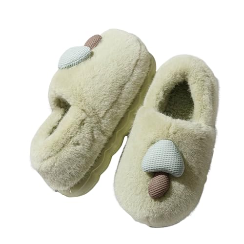 Hausschuhe Damen/Kinder Winter Hausschuhe für Damen Herren, Memory Foam, Retro, weicher Plüsch, warme Schlupfschuhe, Weihnachtspantoffeln, süß, kariert, Senioren Schuhe Mit Klettverschluss (Green, 37) von Generisch