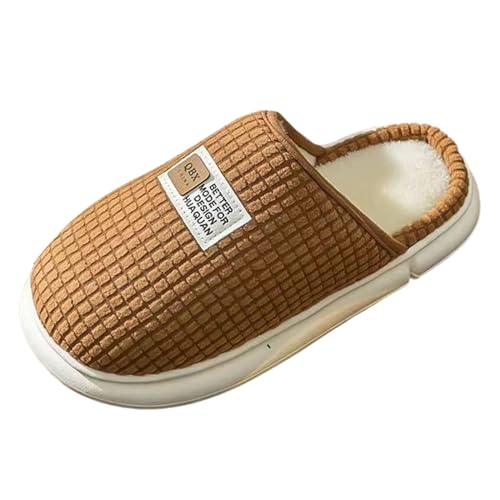 Hausschuhe Damen/Kinder Winter Männer Modische Hause Warm EIN Fuß Tragen Paar Baumwolle Hausschuhe Für Männer Schuhe Herren 45 Schwarz (Coffee, 44) von Generisch