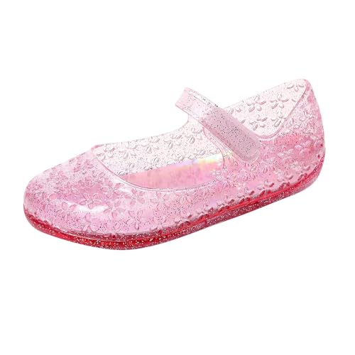 Hausschuhe Damen 42 Prinzessin Schuhe Mädchen Sandalen Jelly Mary Jane Dance Party Cosplay Schuhe für Kinder Kleinkind Warme Jungen Hausschuhe (Red, 27.5 Little Child) von Generisch