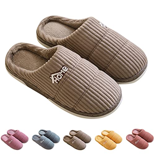 Hausschuhe-Damen Filz Gummisohle Hausschuhe Geschlossen Damen Modern Hauspantoffeln rutschfest Filzpantoffeln Breite Füße Winterhausschuhe Thermo Baumwollschuhe Bequeme Kuschelhausschuhe Pantoffeln von Generisch