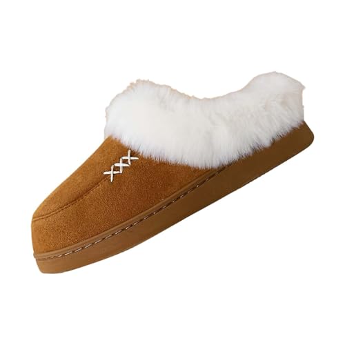 Hausschuhe Damen Geschlossen Hausschuhes Damen Plüsch Lustig Warm Gefüttert Winterschuhe Mit Plateau Pantoletten Slip On Filzhausschuhe Freizeit Filzpantoffeln Minimalist Hausschuhe Plüsch von Generisch