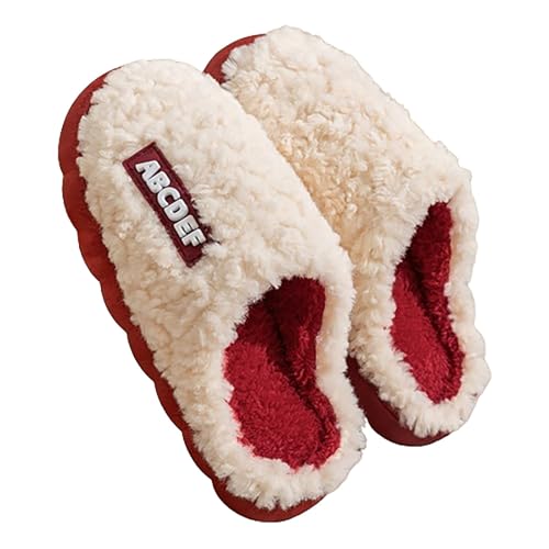 Hausschuhe Damen Geschlossen Plüsch - Pantoffeln Herren 45 Gummisohlen Rutschfest Gästehausschuhe Wolkenslipper Teddy-Fleece Hüttenschuhe Slippers Bequem Winterpantoffeln Haushaltsschuhe von Generisch