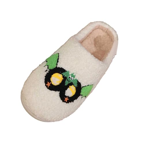 Hausschuhe Damen Halloween Fledermaus Motiv Wärmende Pantoffeln Für Zuhause Gemütlich Für Drinnen Und Draußen Herbst Und Winter von Generisch