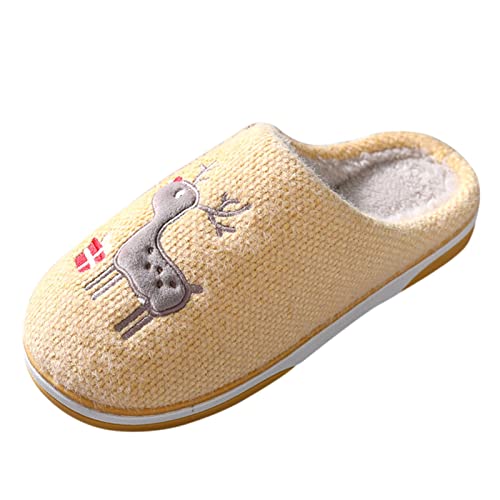 Hausschuhe Damen Hausschuhe Damen Herren Winter Geschlossen Weiche Plüsch Filz Mit Flexiblen Obermaterial Hausschlappen Elegant Freizeit Weichen Filzhausschuhe von Generisch