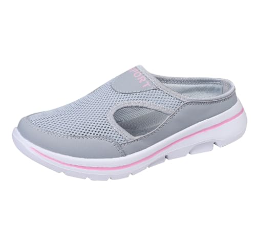 Hausschuhe Damen Herren Sommer Mesh Atmungsaktive Clogs Oversized Bequeme Pantoletten Mules Weiche Sohle Hallenschuhe Outdoorschuhe rutschfest Freizeit Gartenschuhe Leicht Walkingschuhe von Generisch