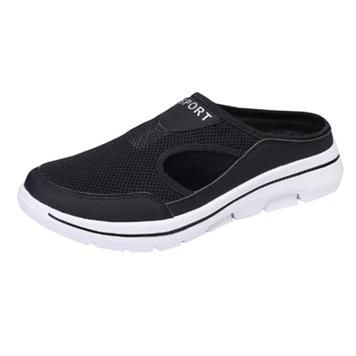 Hausschuhe Damen Herren Sommer Mesh Atmungsaktive Clogs Oversized Bequeme Pantoletten Mules Weiche Sohle Hallenschuhe Outdoorschuhe rutschfest Freizeit Gartenschuhe Leicht Walkingschuhe von Generisch