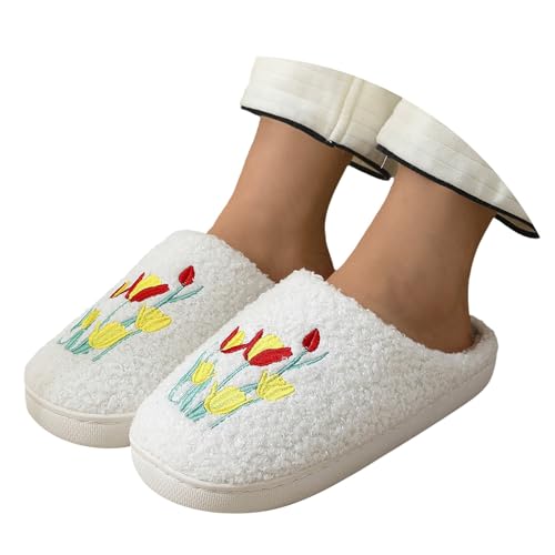 Hausschuhe Damen Herren Winter Gefüttert Schuhe rutschfeste Pantoletten Warm Hausschlappen Filzhausschuhe Filzpantoffeln Bequeme Flauschige Slippers Winterschuhe Für Winter Halloween Weihnachten von Generisch