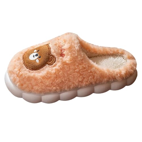 Hausschuhe Damen Herren Winter Memory Foam Flauschige Pantoffeln rutschfeste Pantoletten Warm Hausschlappen Filzhausschuhe Filzpantoffeln Frauen Clogs Slipper Damenschuhe Für Innen Außen von Generisch