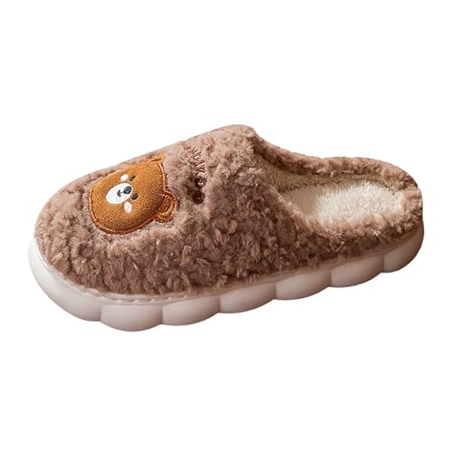 Hausschuhe Damen Herren Winter Memory Foam Flauschige Pantoffeln rutschfeste Pantoletten Warm Hausschlappen Filzhausschuhe Filzpantoffeln Frauen Clogs Slipper Damenschuhe Für Innen Außen von Generisch