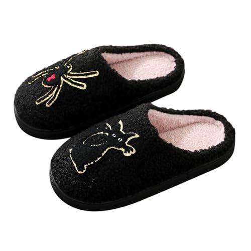 Hausschuhe Damen Herren Winter Memory Foam Flauschige Pantoffeln rutschfeste Pantoletten Warm Hausschlappen Filzpantoffeln Filzhausschuhe Frauen Bequeme Slippers Winterschuhe Für Innen Außen von Generisch